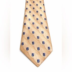 Elegant Gold and Blue Men's Tie